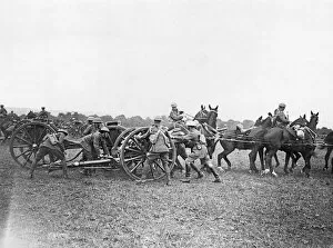 Horse Back Gallery: British horse artillery in action or training, WW1