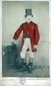 Huntsman Prints: British Huntsman on a small-format Carte de visite (Portrait carte-de-visite, CdV)