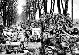 1945 Prints: British Infantry and Tanks, Reichswald; World War Two, 1945