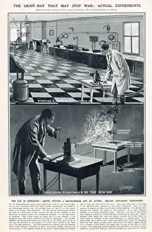 Lightning Prints: British inventor Harry Grindell Matthews's invention of the invisible ray in operation (above)