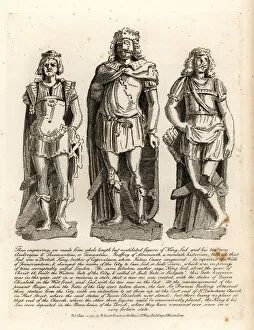 Images Dated 27th February 2020: British King Lud and his sons Angrogeus and Theomantius