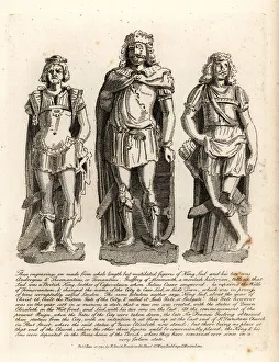 Antiquities Gallery: British King Lud and his sons Angrogeus and Theomantius
