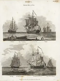 Abrahamrees Prints: British Men of War, 18th century