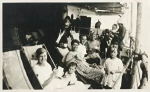 Images Dated 26th March 2019: British Migrants to Australia on board ship - 1920s