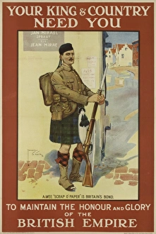 British Military Recruitment Poster, WW1