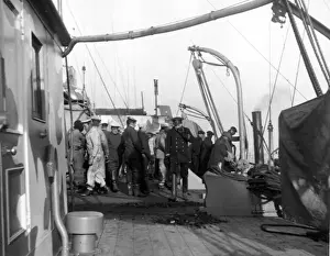 Severn Prints: British monitor HMS Severn at Dover, WW1