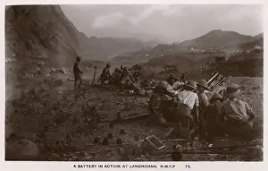 Zone Prints: British Mortar Battery in action at Landikhana, NWFP