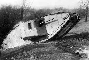 Images Dated 5th September 2011: British Mother or Big Willie tank being tested, WW1