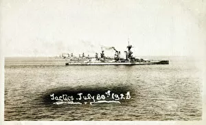 Images Dated 12th April 2022: British Naval Manoeuvres off Moda, Turkey - Vessels involved were The HMS Iron Duke, The HMS Benbow