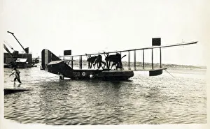 Images Dated 12th April 2022: British Naval Seaplane - Chanakkale, Dardanelles Peninsula, Turkey. Date: 1923