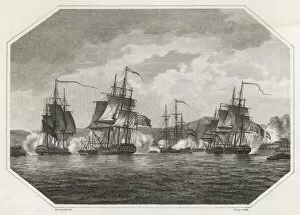 Indies Collection: British Navy taking Curacao, Napoleonic Wars