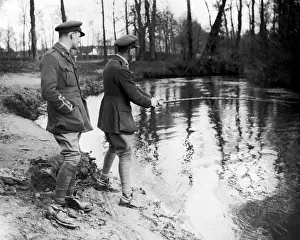 British officers resting after Arras, Western Front, WW1