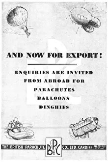 Dinghies Prints: British Parachute Parachutes, Balloons & Dinghies