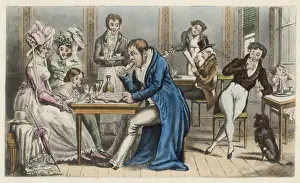 British in Paris cafe after defeat of Napoleon