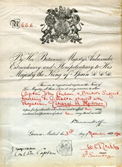 Images Dated 21st August 2017: British passport from Madrid to Gibraltar