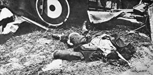 Danger Prints: British plane crash with dead pilot, WW1