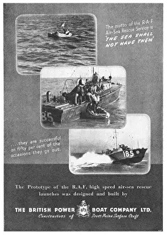 Launches Prints: British Power Boat Company Air-Sea Rescue Launches