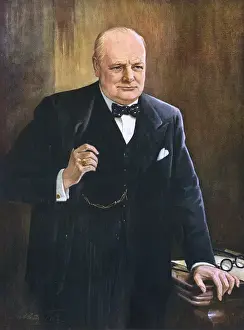 Celebrated Prints: The British Prime Minister, Winston Churchill