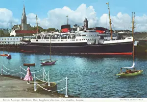 Railways Prints: British Railways Mailboat, Dun Laoghaire Harbour, Co Dublin