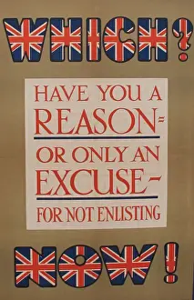 Joining Prints: British recruitment poster, WW1