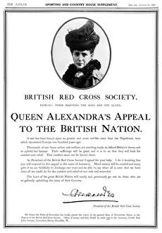 Patronage Prints: British Red Cross Society appeal by Queen Alexandra, WW1
