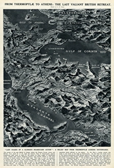 Aegina Gallery: British retreat from Thermopylae to Athens by G. H. Davis