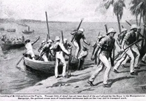 Disembark Prints: British sailors on the Tigris, Mesopotamian Campaign, WW1
