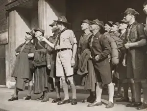 British Scout leader with Polish Scout leaders
