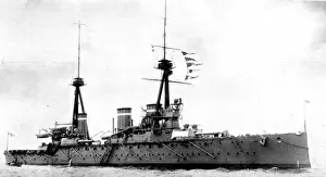 One of the British ships which sank Von Spees squadron off the Falklands