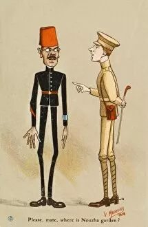 Puttee Collection: British soldier asks directions - Egypt