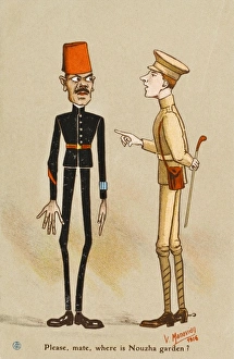 Puttee Collection: British soldier asks directions - Egypt
