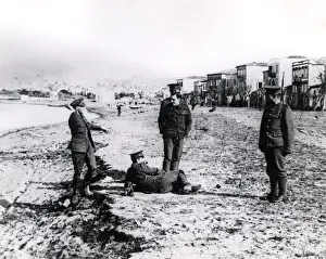 Lemnos Prints: British soldiers on Castro Beach, Lemnos, WW1