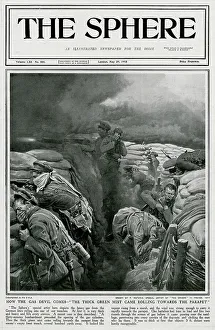Images Dated 16th October 2017: British soldiers being gassed at Ypres. WWI