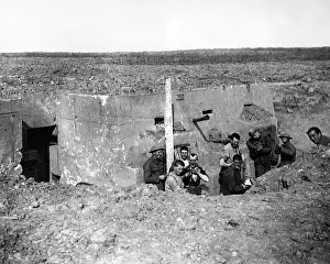 Bunker Prints: British soldiers on Hindenburg Line, WW1