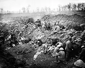British soldiers behind the line, Western Front, WW1