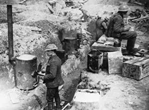 British soldiers in trench, Western Front, WW1