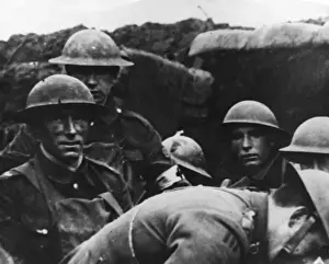 British soldiers in a trench, Western Front, WW1