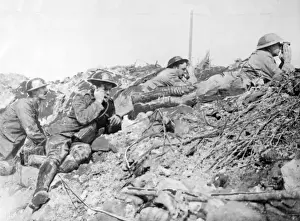 British soldiers in trench on the Western Front, WW1