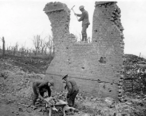British soldiers at work, Western Front, France, WW1 British soldiers at work, Western Front, France, WW1