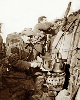 Warfare Collection: British Soldiers in a WW1 Trench