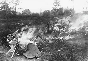 Shot Collection: British Sopwith triplane crash, Passchendaele, WW1