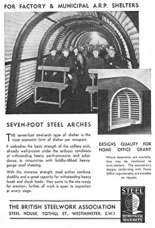 Shelters Prints: The British Steelwork Association : Factory ARP Shelters