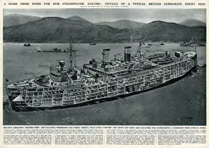 British submarine depot ship by G. H. Davis