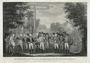 Yorktown Prints: The British surrendering their arms to Gen. Washington after