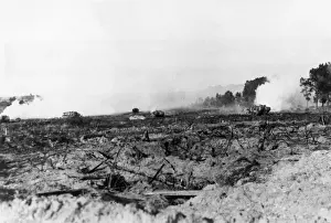 Exploding Prints: British tanks under German fire, WW1