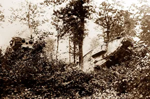 British tanks in Oosthoek Wood near Elverdinghe
