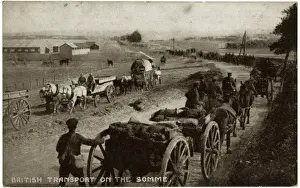Veterans Prints: British transport supply line - Battle of the Somme, 1916