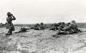 British troops in action against Turks near Kirkuk, WW1