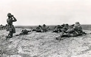 Infantry Collection: British troops in action against Turks near Kirkuk, WW1