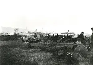 British troops landing at Rendine Bay, Gallipoli, WW1
